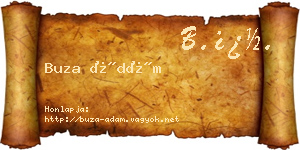 Buza Ádám névjegykártya